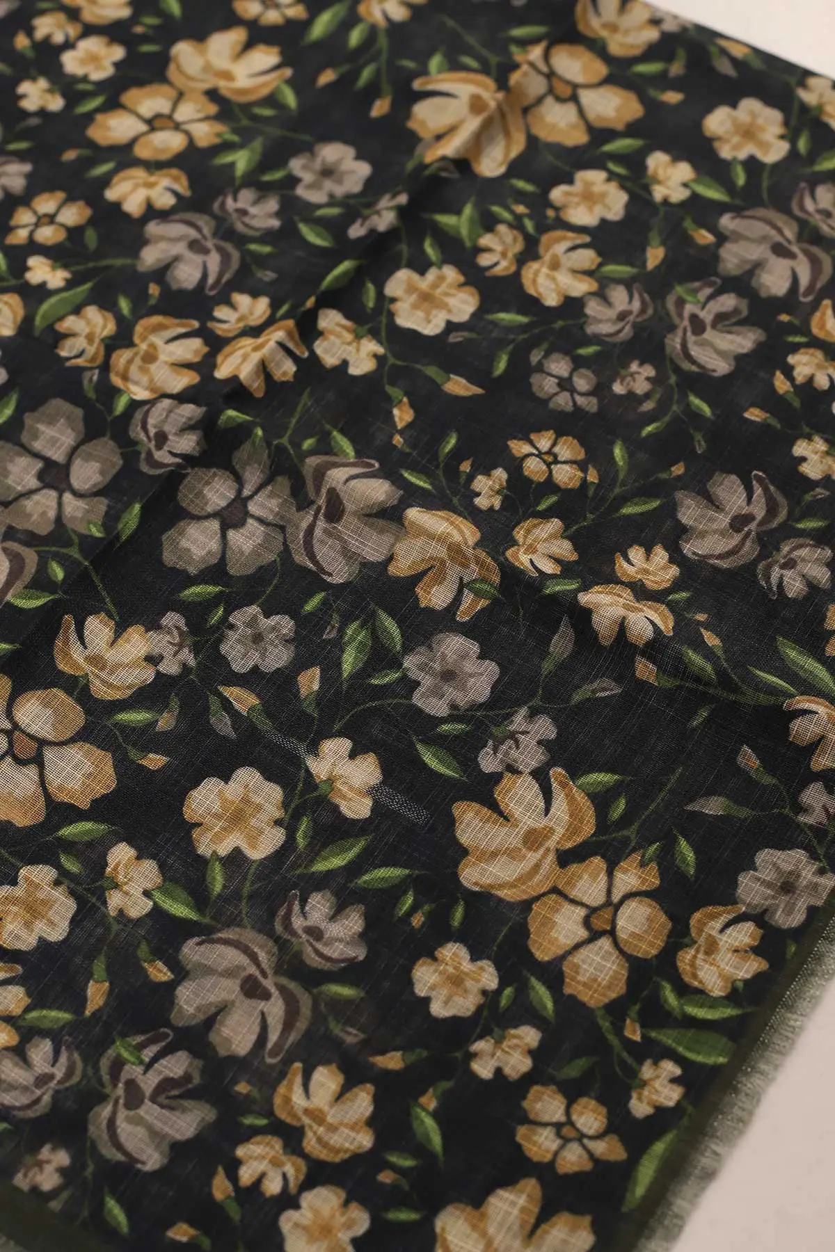 Haki 90x90 Cm Dijital Baskılı Desenli Flam Çekme Eşarp 428644