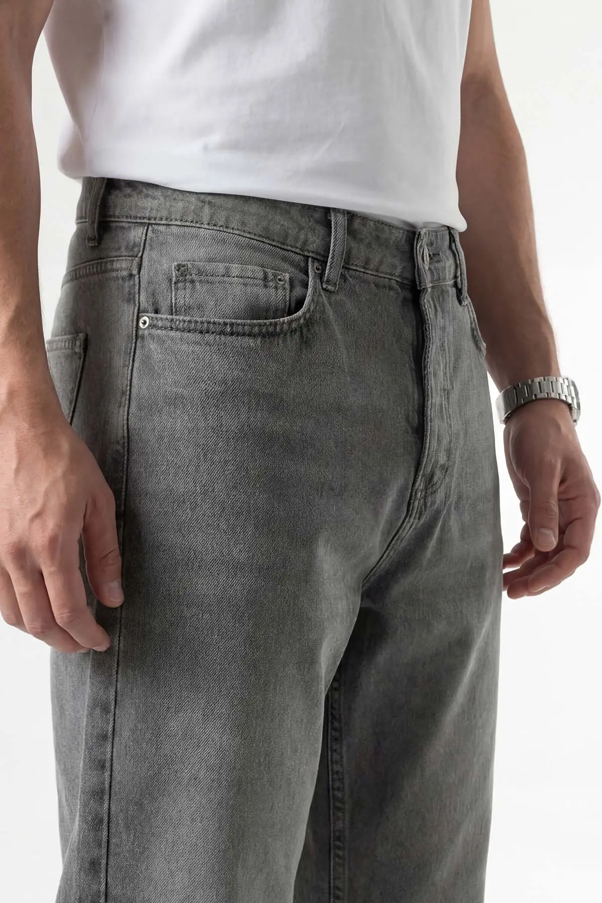 Haki Baggy Erkek Kot Pantolon 444770