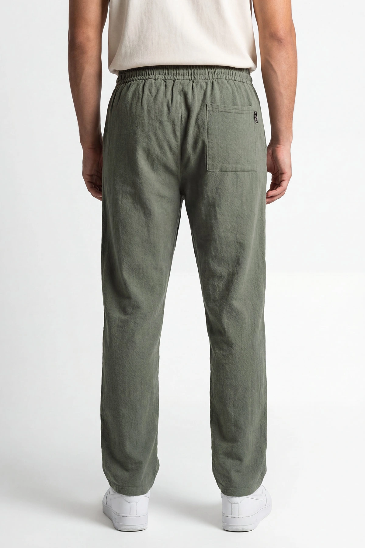 Haki Baggy Yıkamalı Belden Bağlamalı Erkek Pantolon 450168