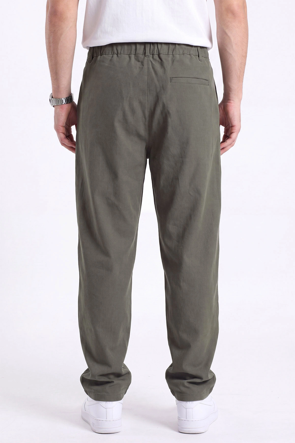 Haki Beli Lastikli Baggy Erkek Pantolon 472211