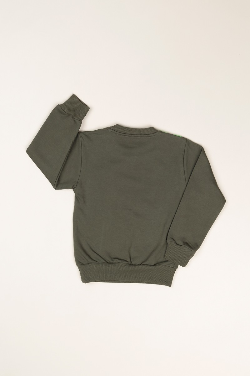 Haki İçi Şardonlu Baskılı Erkek Çocuk Sweat 80877