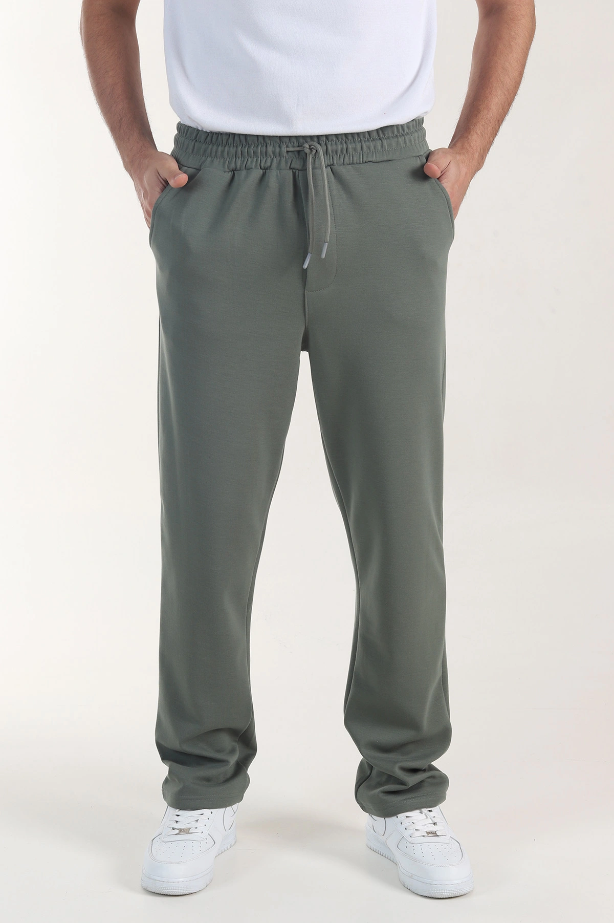 Haki Osyho Kumaş Şardonlu Baggy Erkek Pantolon 407672