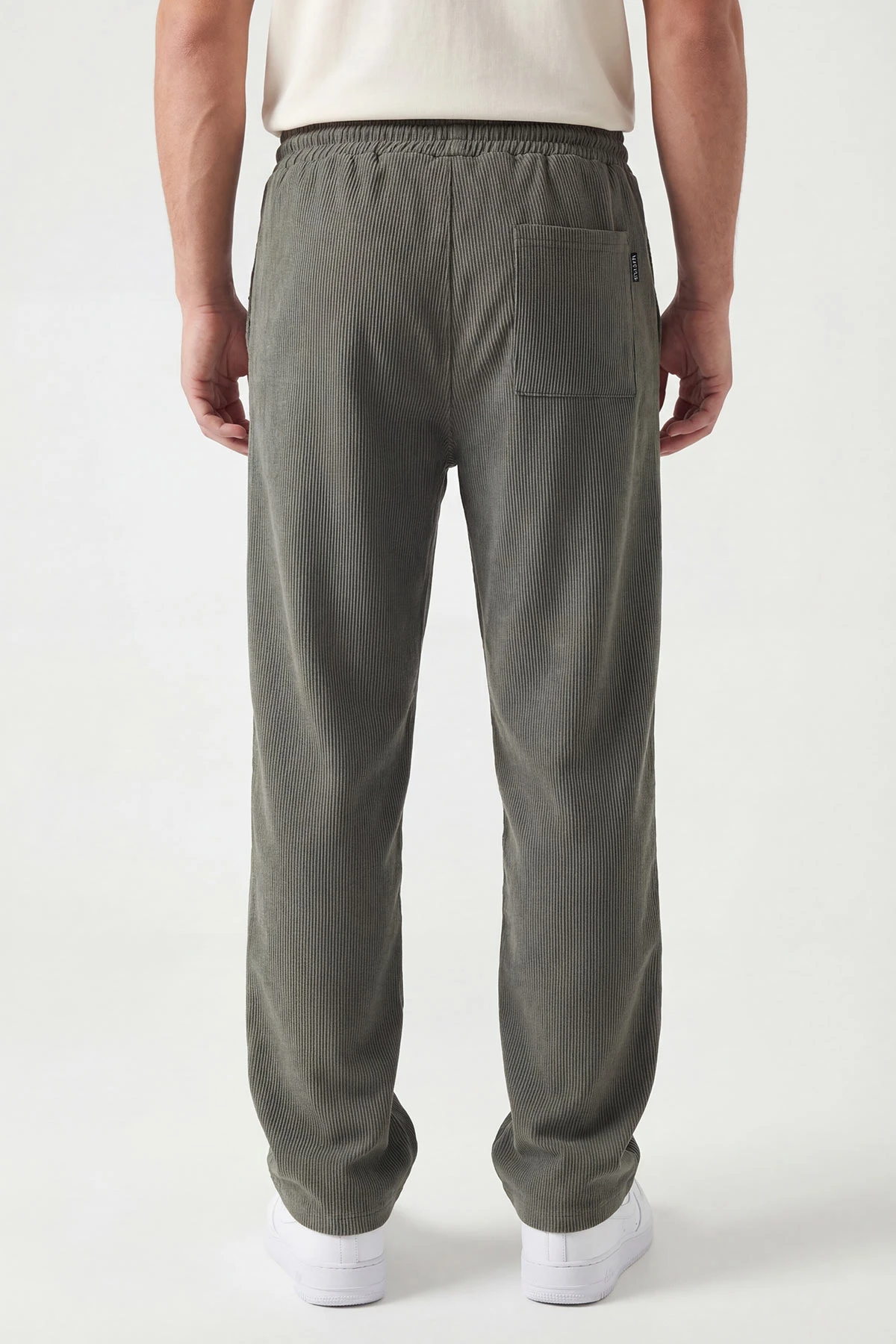 Haki Ottoman Kumaş Baggy Belden Bağlamalı Erkek Pantolon 442056