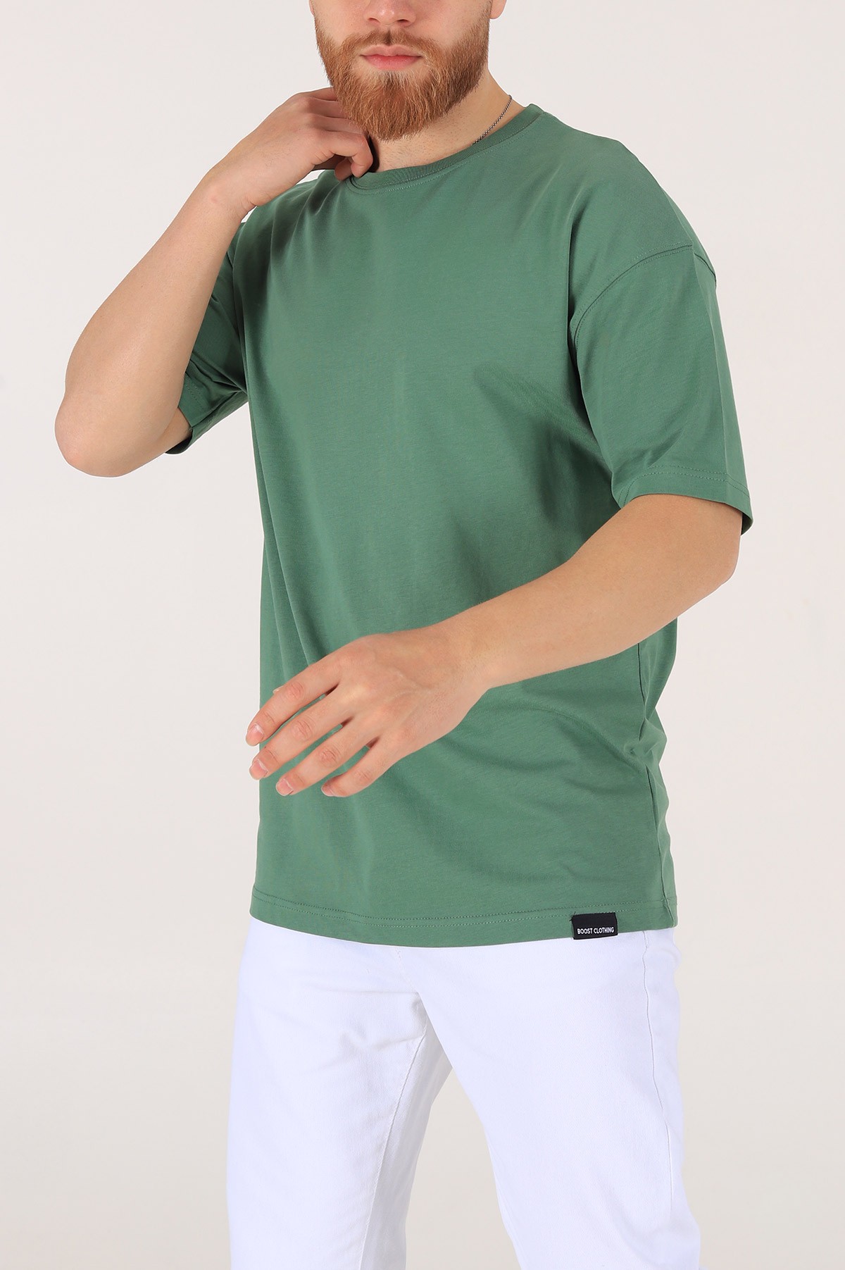 Haki Oversize Erkek Tişört 170988
