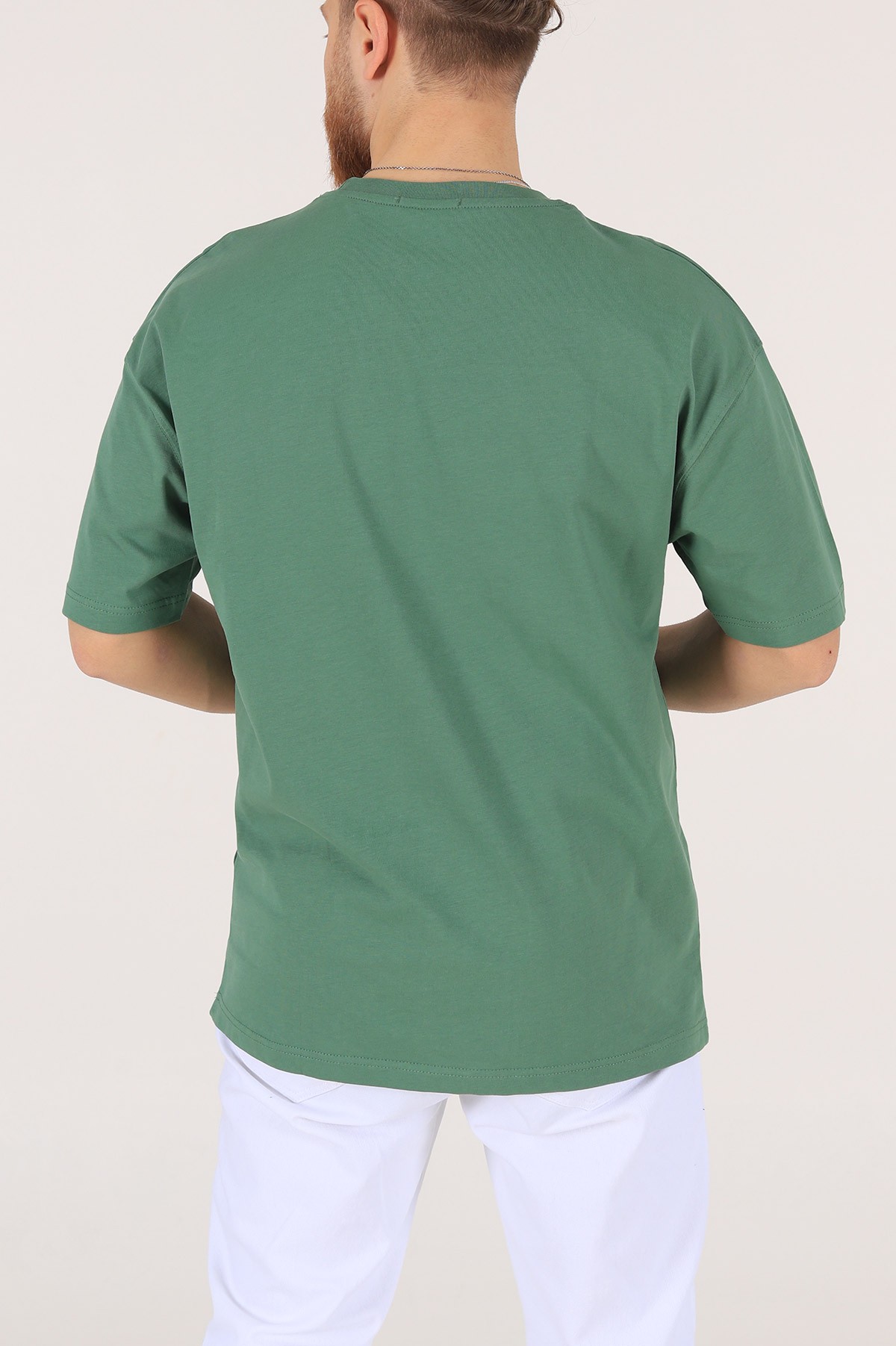 Haki Oversize Erkek Tişört 170988