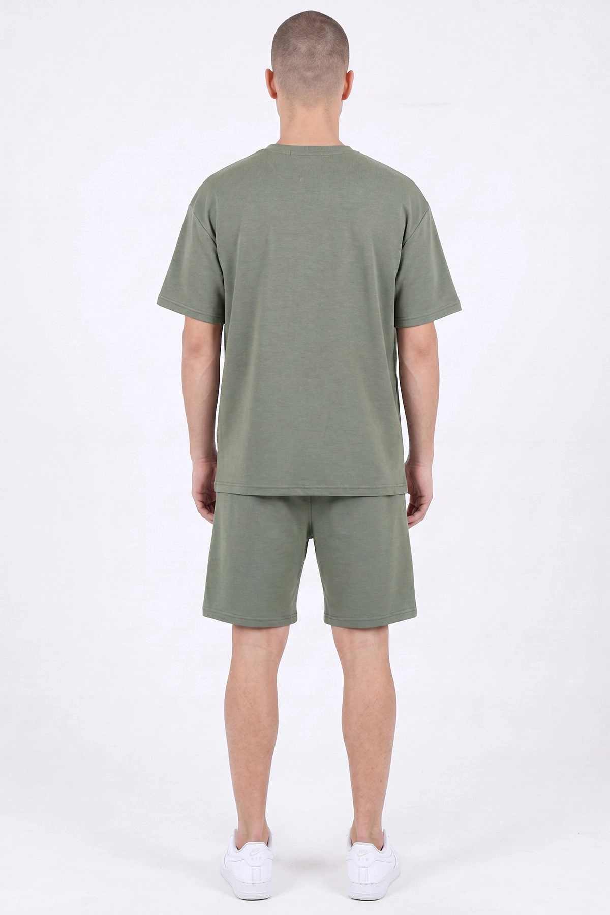 Haki Oysho Kumaş Oversize Erkek Şortlu Takım 467614