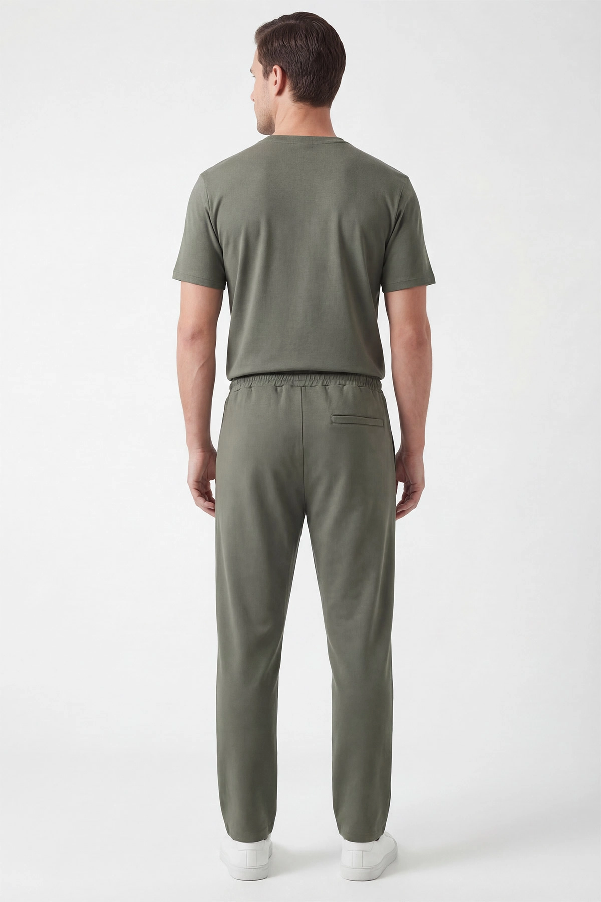 Haki Oysho Kumaş Oversize Erkek İkili Takım 443309