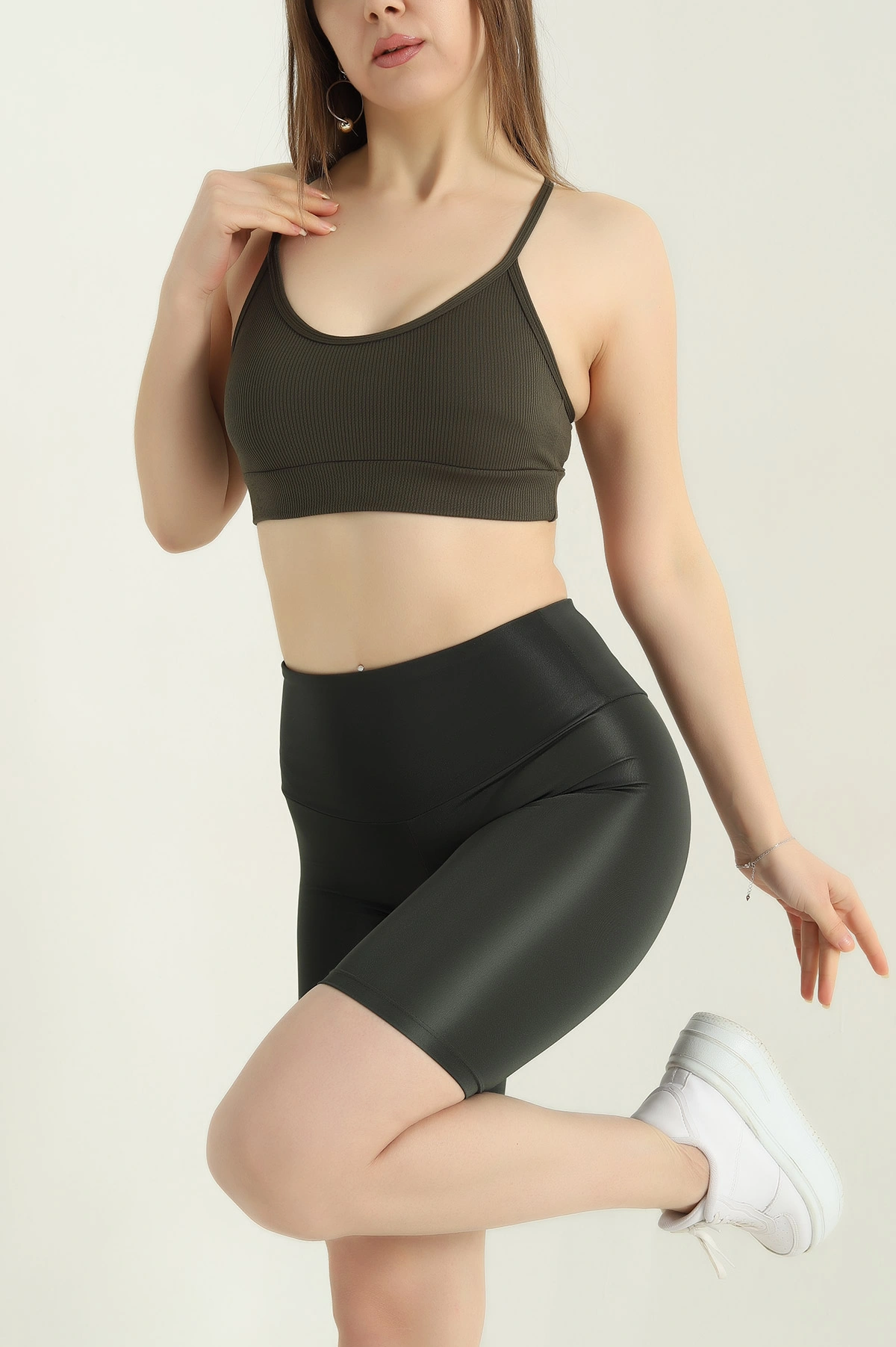 Haki Pedli Likralı Büstiyer 337071