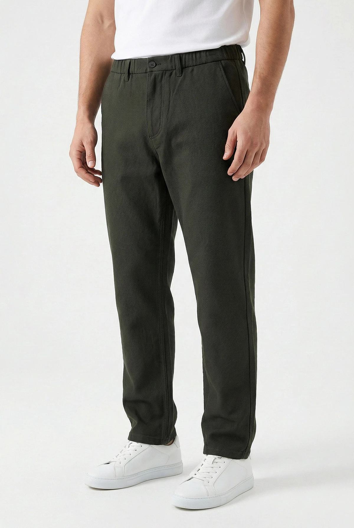 Haki Regular Fit Bel Lastikli Erkek Pantolon 421712