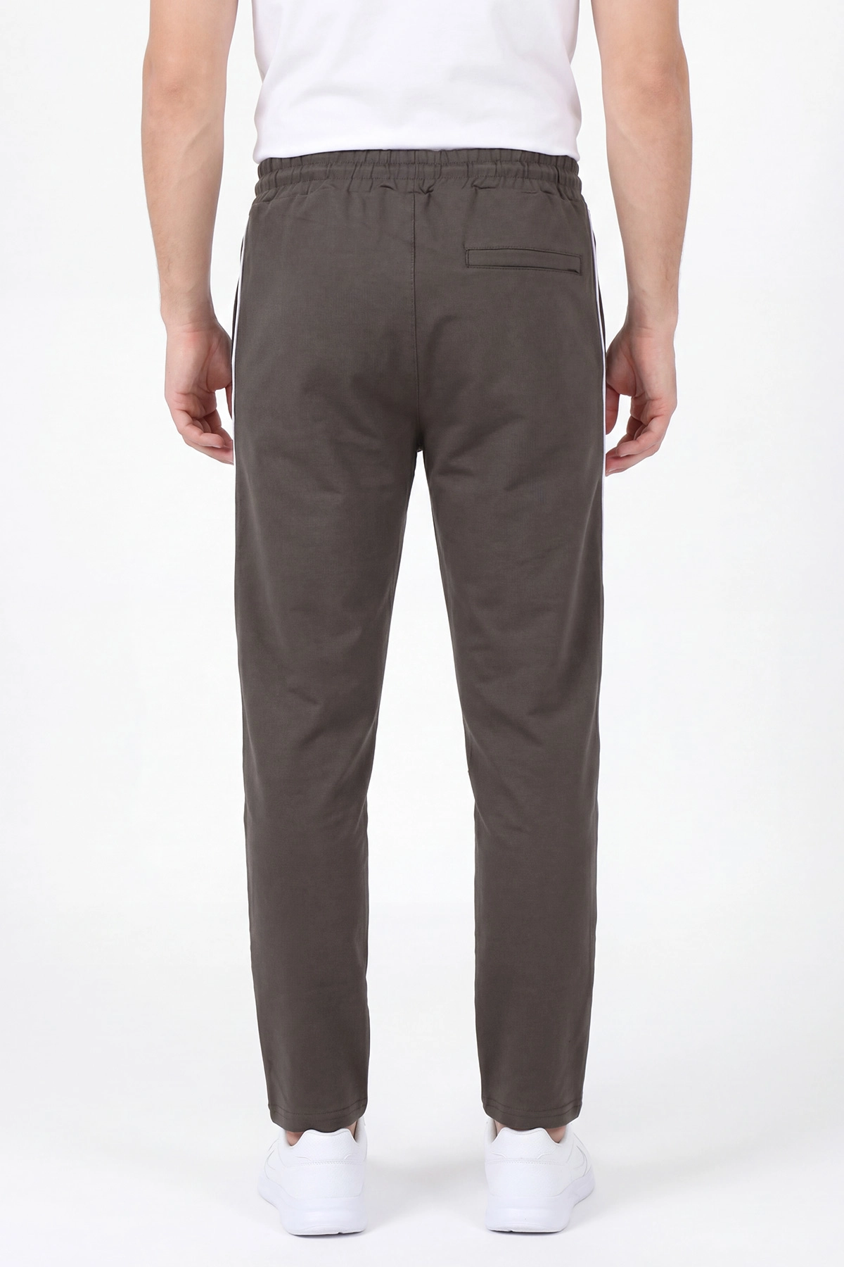 Haki Regular Fit Çimalı Şerit Detaylı Erkek Eşofman Altı 459785