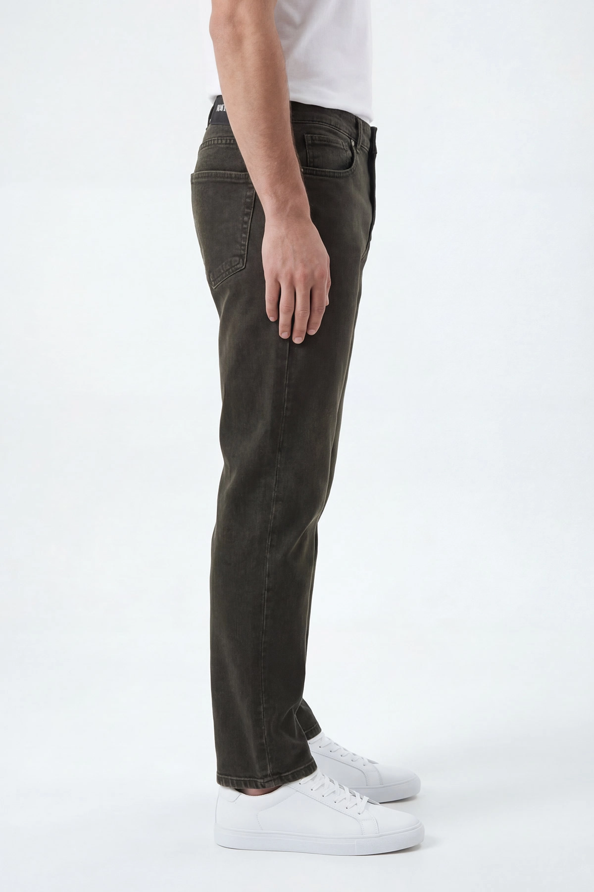 Haki Regular Fit Likralı Erkek Kot Pantolon 430939