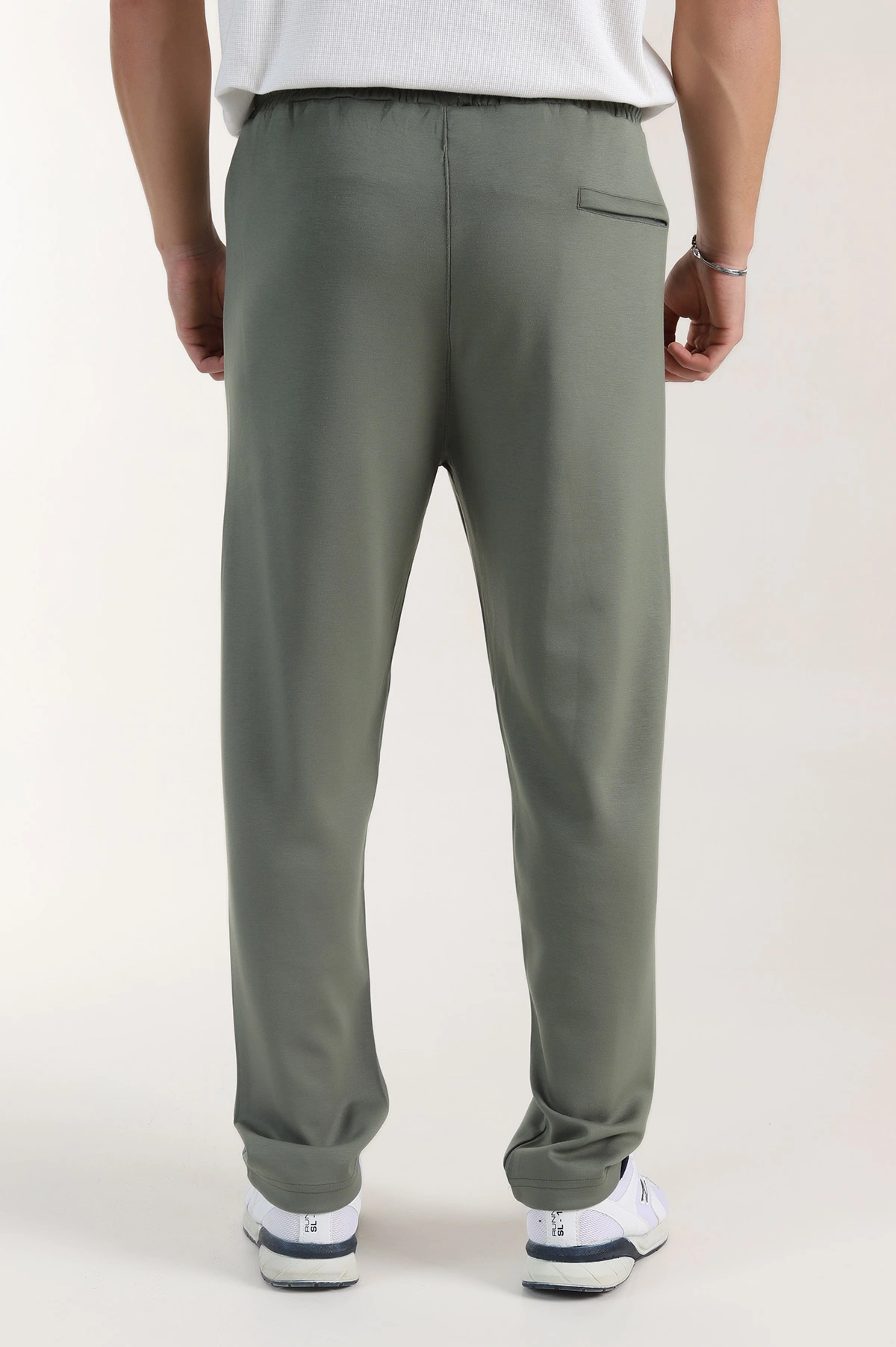 Haki Relaxed Fit Oysho Kumaş Fermuarlı Cepli Erkek Eşofman Altı 402203