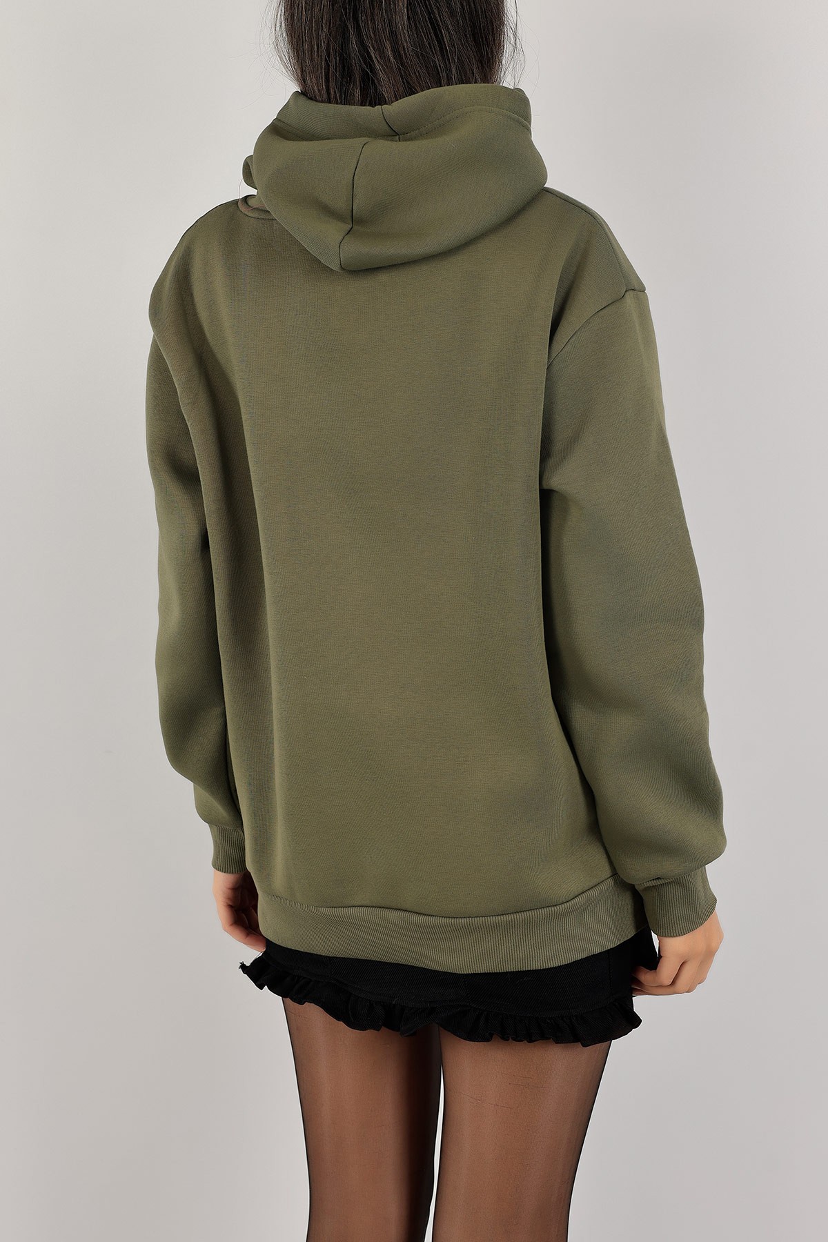 Haki Şardonlu Bayan Sweat 136521