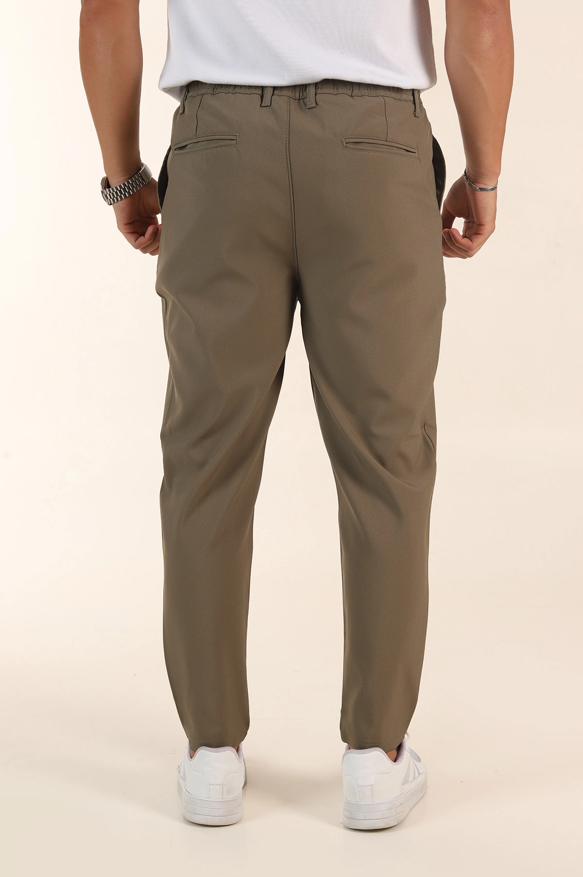 Haki Slim Fit Çimalı Bel Lastikli Erkek Jogger Pantolon 380954