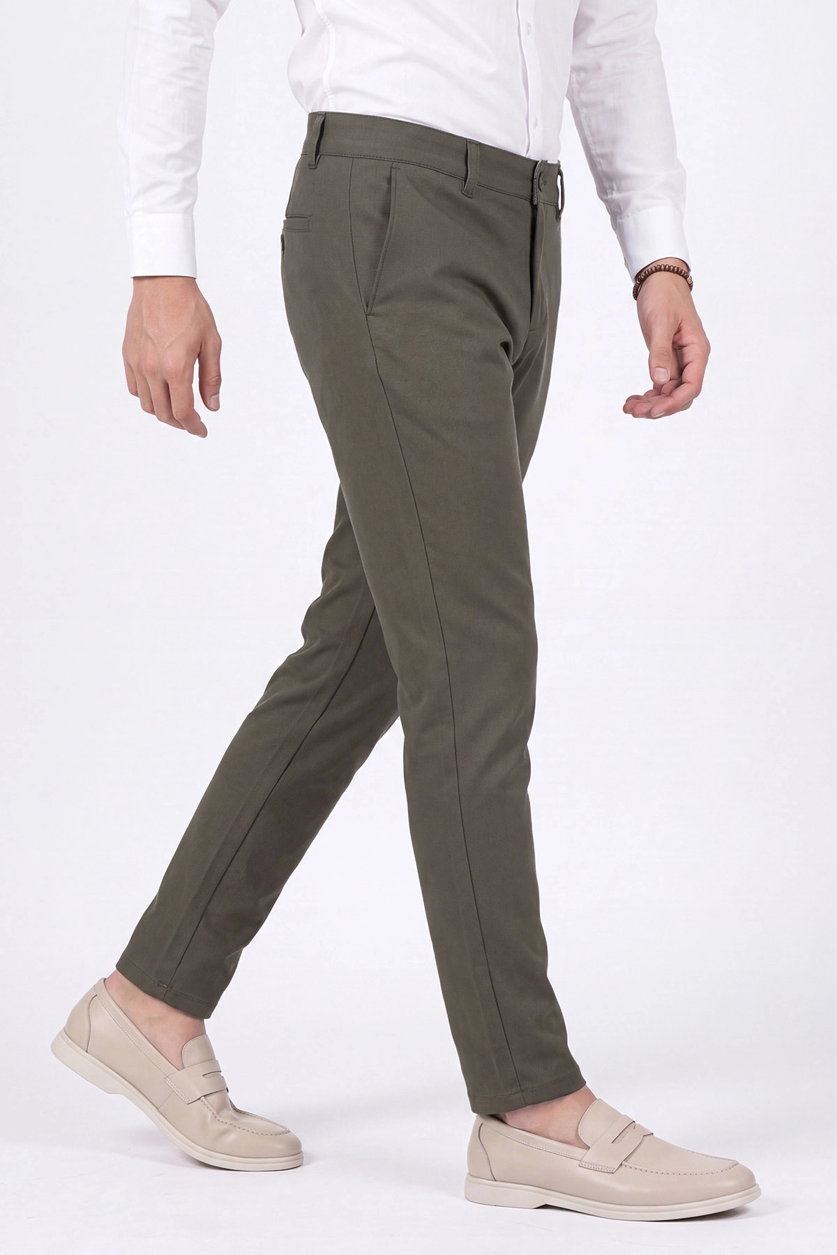 Haki Slim Fit Erkek Kumaş Pantolon 472241
