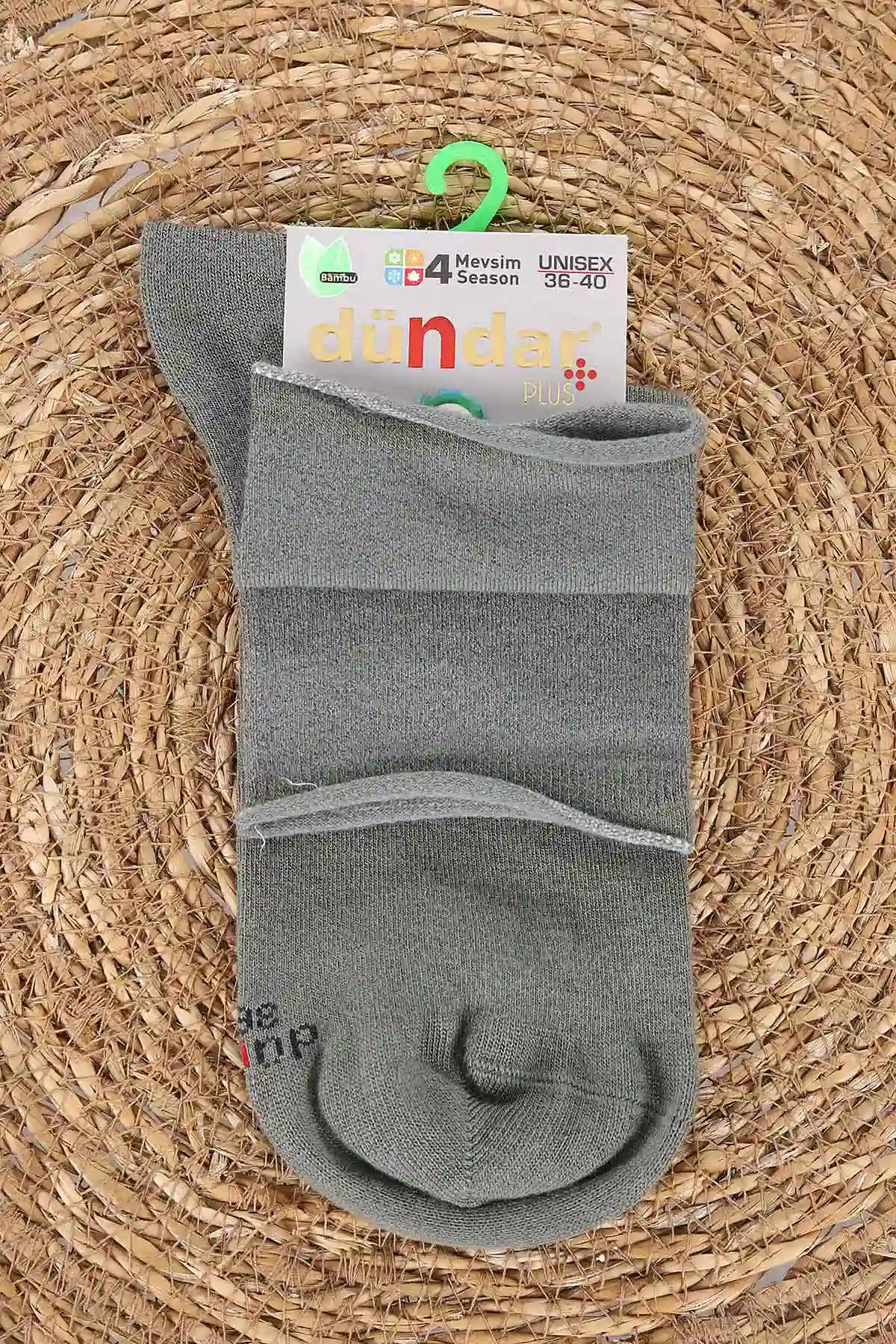 Haki Unisex Dört Mevsim Diyabetik Bambu Konç Çorap (36-40) 477032