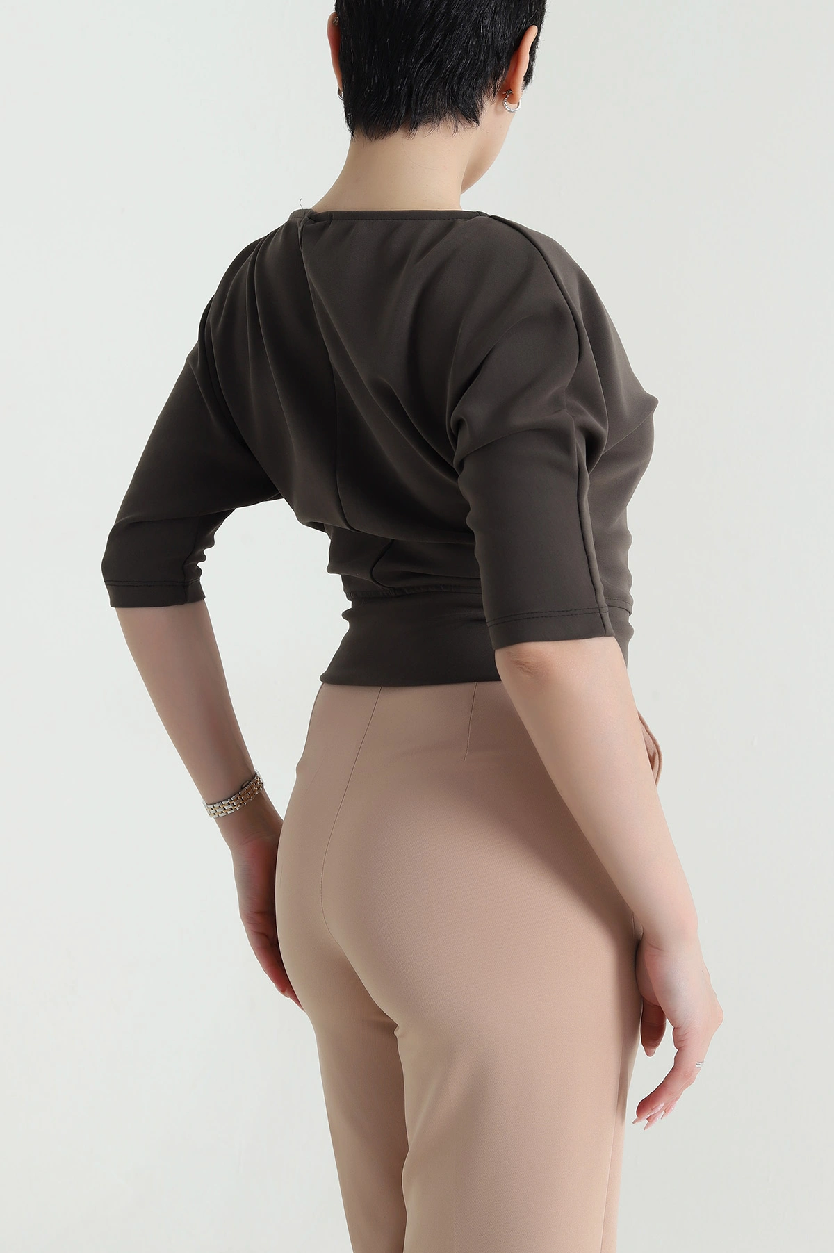 Haki Yarasa Kol Kadın Bluz 461494