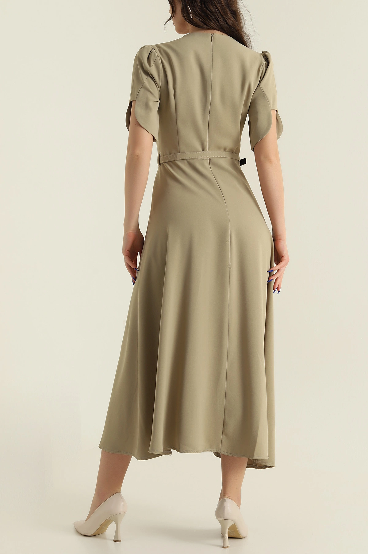 Haki Yeni Sezon Twill Kadın Elbise 425140