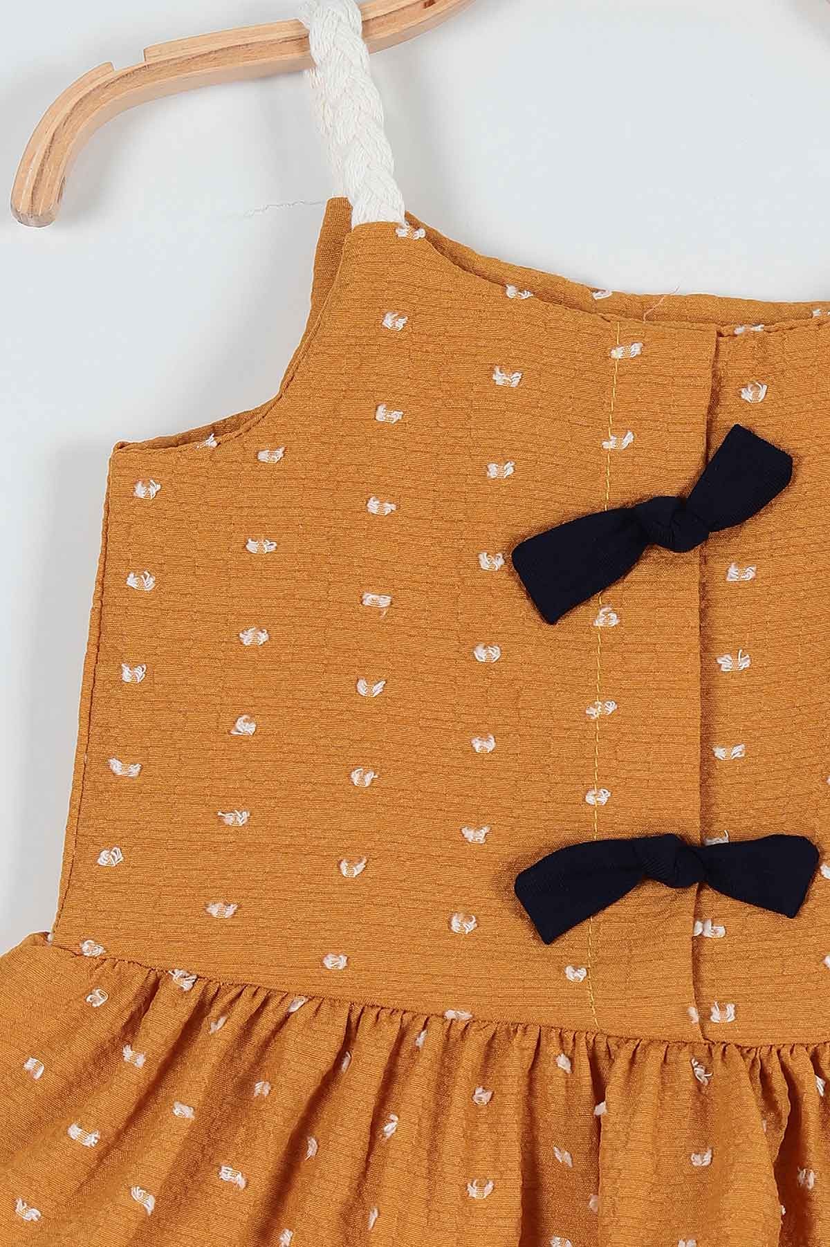 Hardal (06-24 Ay) Fiyonk Askılı Taytlı Kız Bebe Takım 187428
