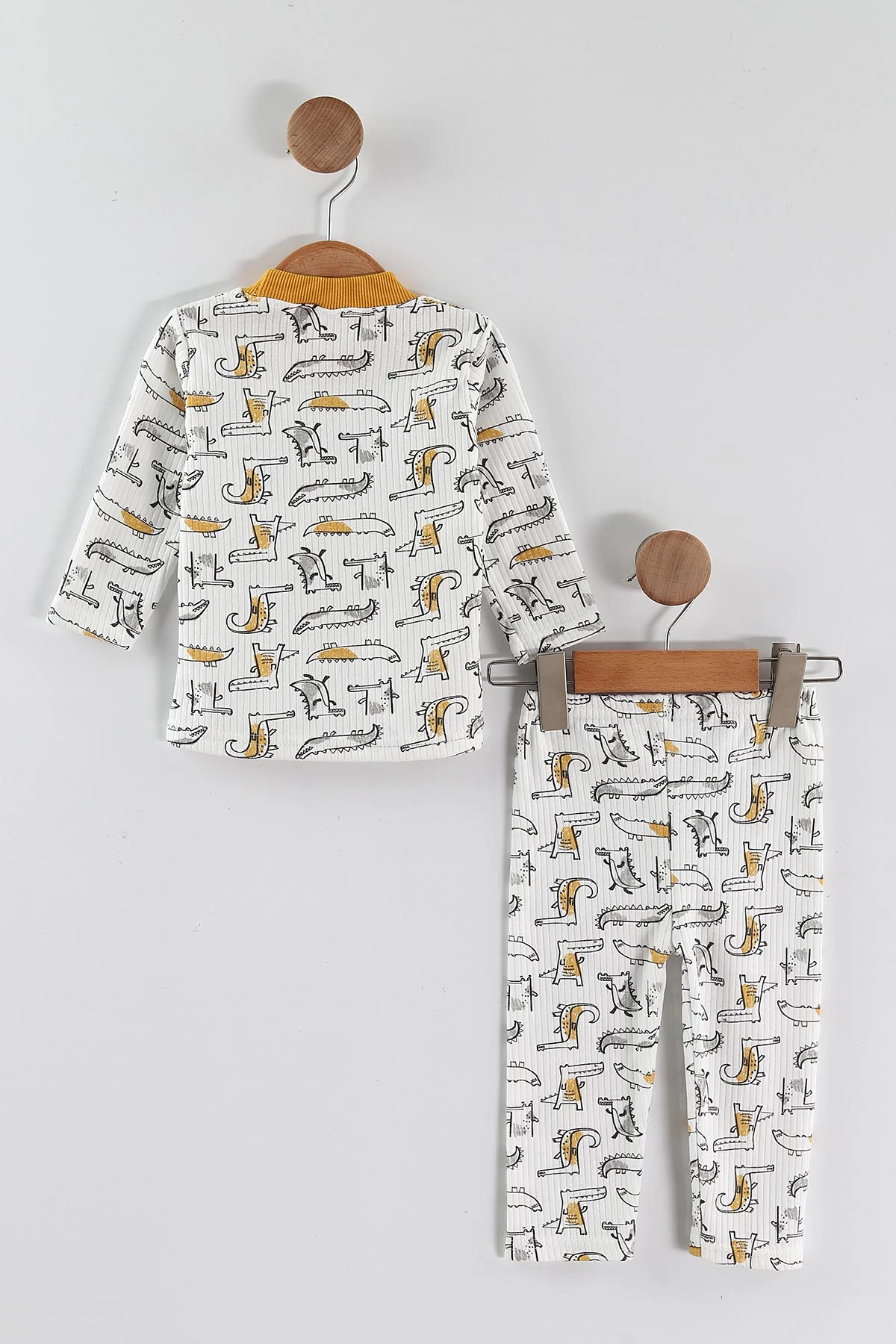 Hardal (1-3 Yaş) Balık  Desenli Raporlu Çocuk Pijama Takım 459407