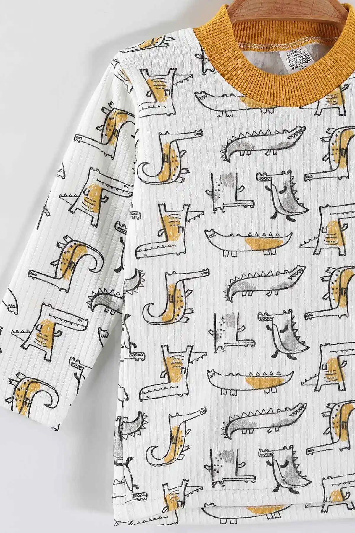 Hardal (1-3 Yaş) Balık  Desenli Raporlu Çocuk Pijama Takım 459407