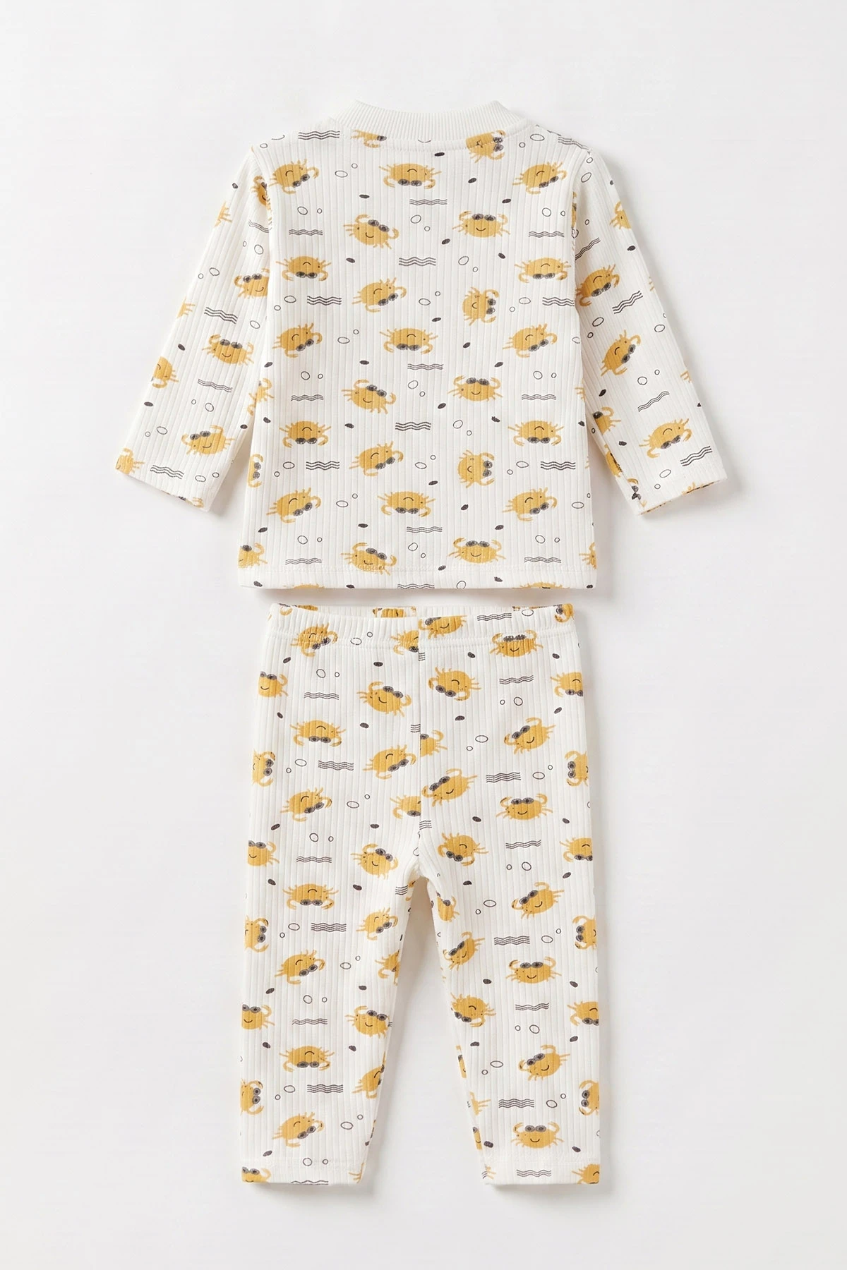 Hardal (1-3 Yaş)Raporlu Yengeç Baskılı Çocuk Pijama Takımı 477366
