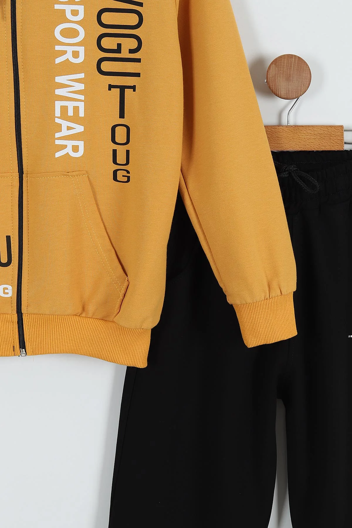 Hardal (13-16 Yaş) Kapüşonlu Spor Wear Baskılı Erkek Çocuk Takım