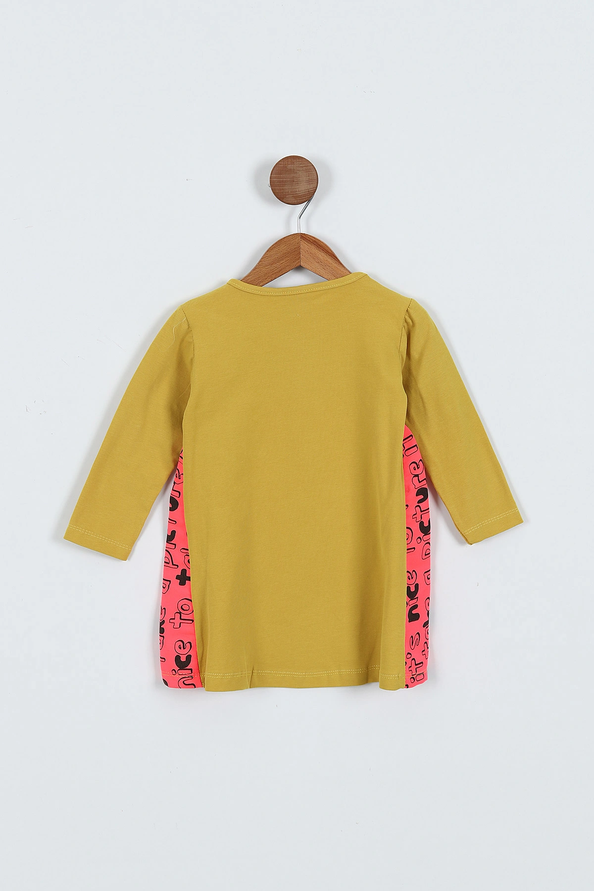 Hardal (2-6 Yaş) Cute Baskılı Süprem Likralı  Kız Çocuk Elbise 419331