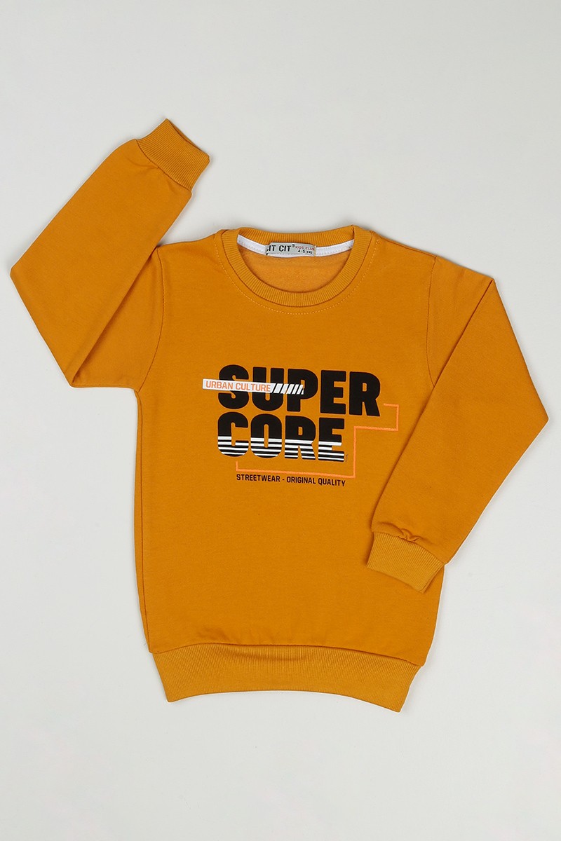 Hardal (4-8 Yaş) Super Core Baskılı Erkek Çocuk Sweatshirt 88949