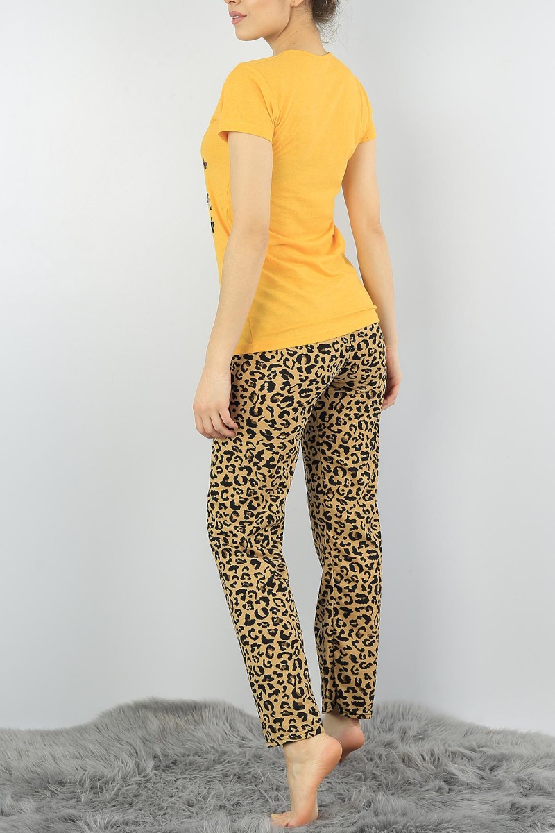 Hardal Baskılı Bayan Pijama Takımı 54397