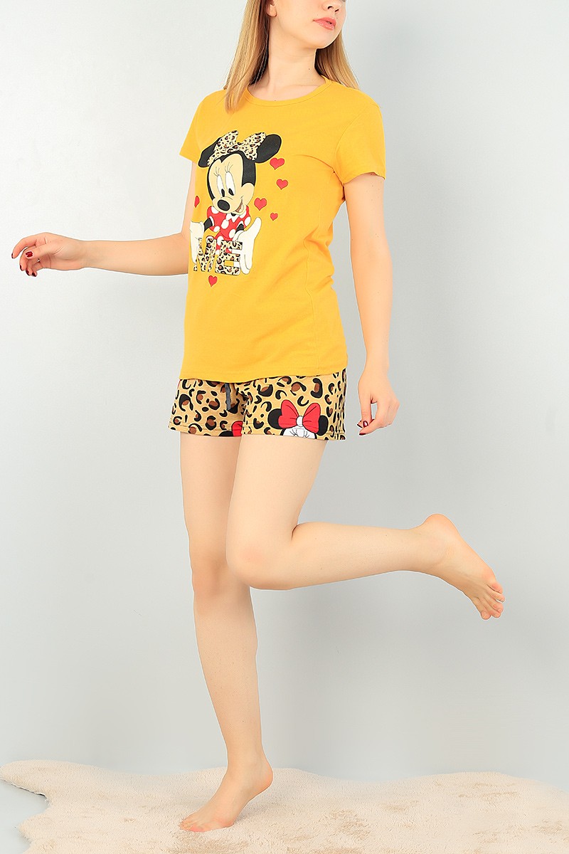 Hardal Baskılı Bayan Pijama Takımı 67024
