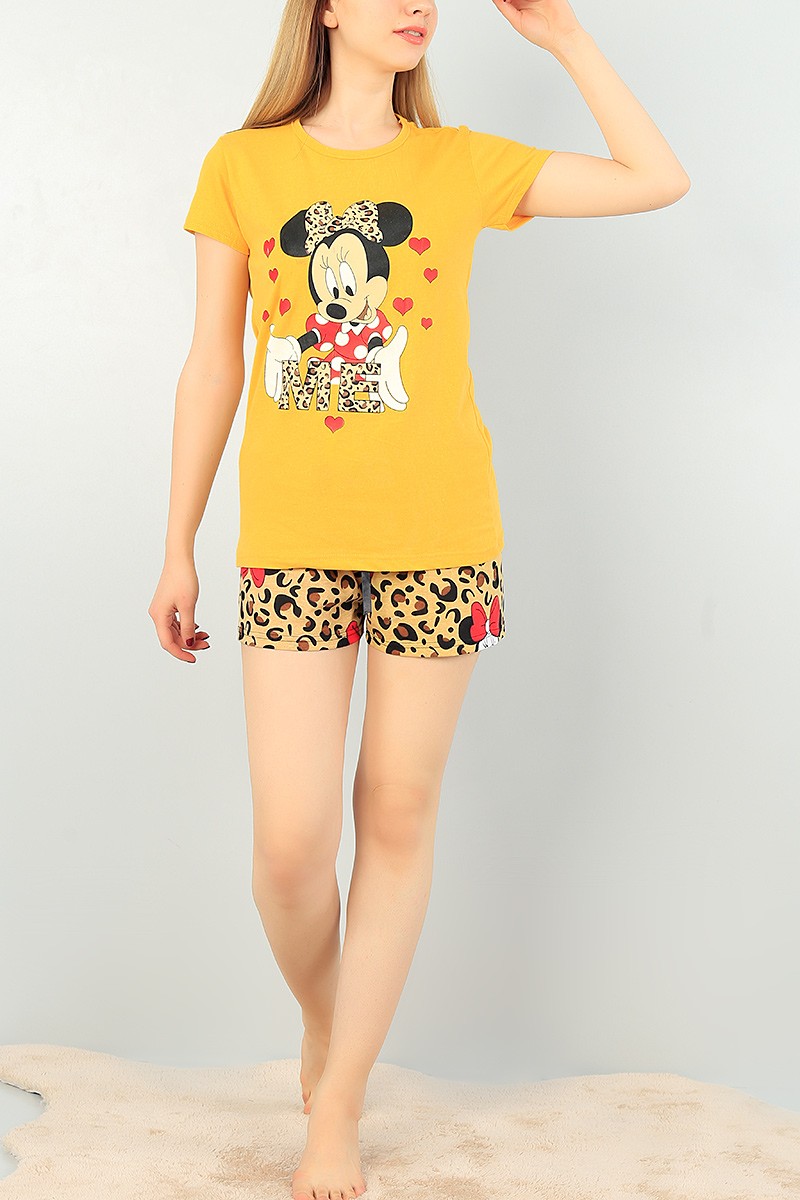Hardal Baskılı Bayan Pijama Takımı 67024