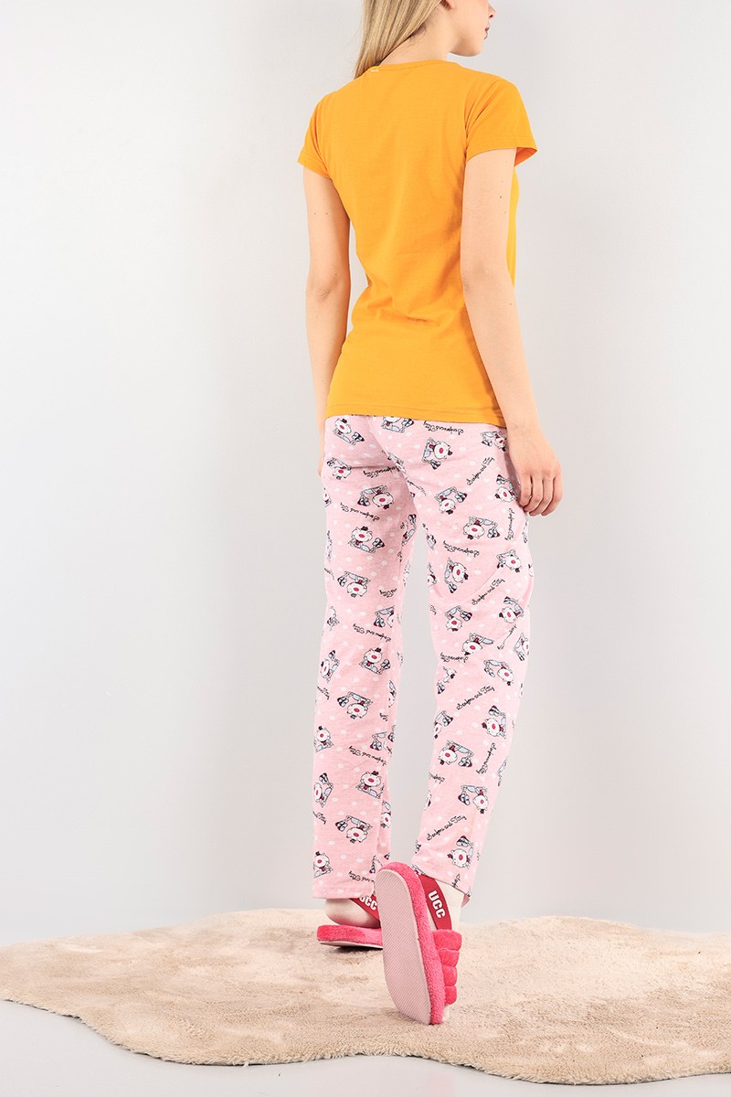 Hardal Baskılı Bayan Pijama Takımı 92067