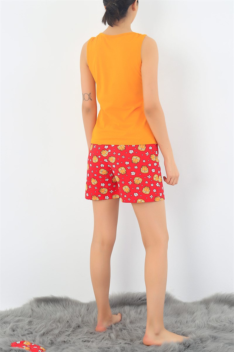 Hardal Garfield Baskılı Pijama Takımı 32713