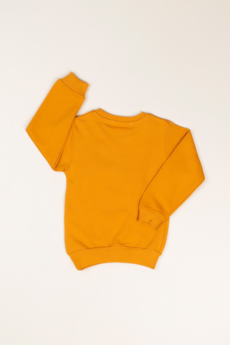 Hardal İçi Şardonlu Long Baskılı Erkek Çocuk Sweat 81167
