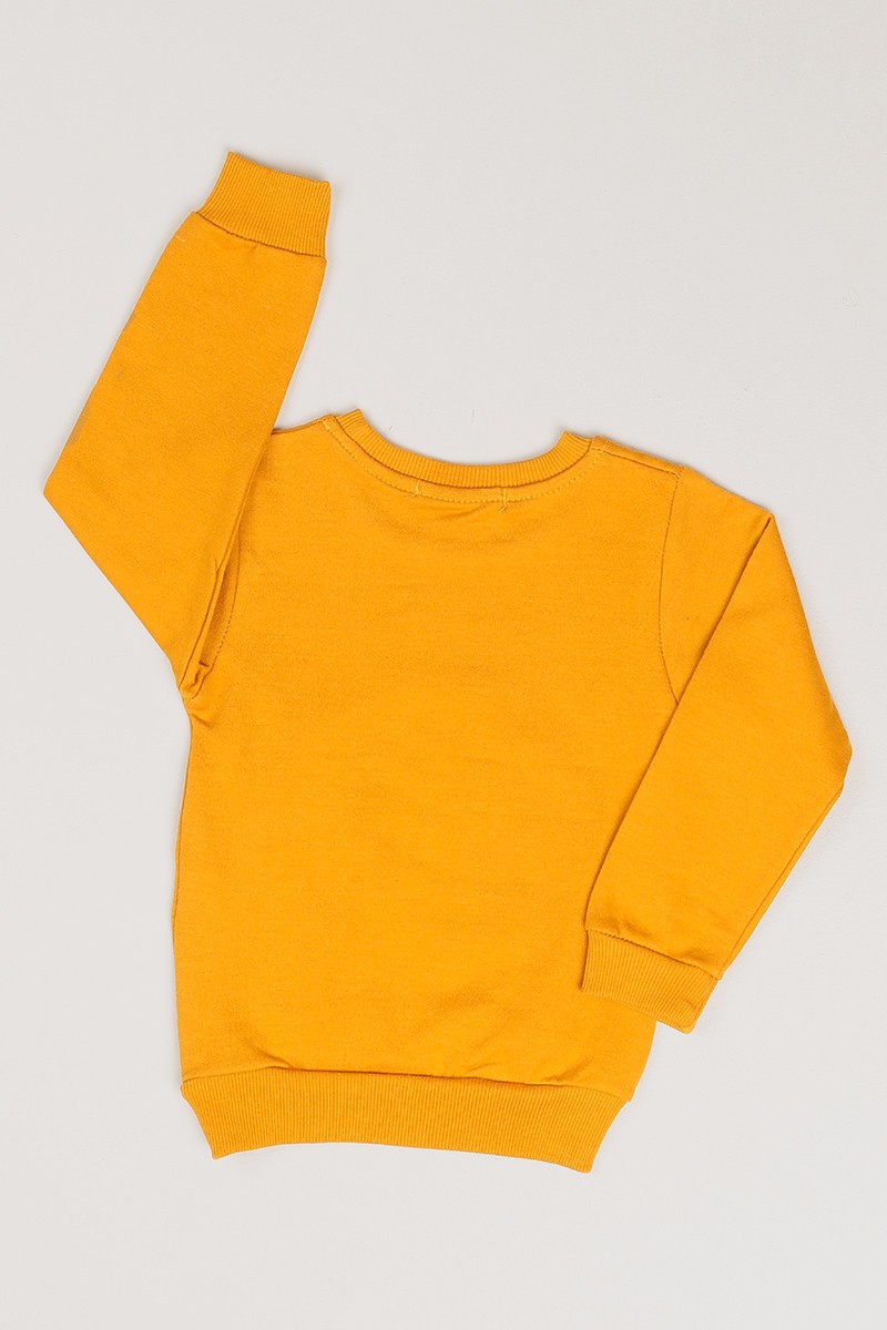 Hardal İçi Şardonlu Monster Baskılı Erkek Çocuk Sweat 80971