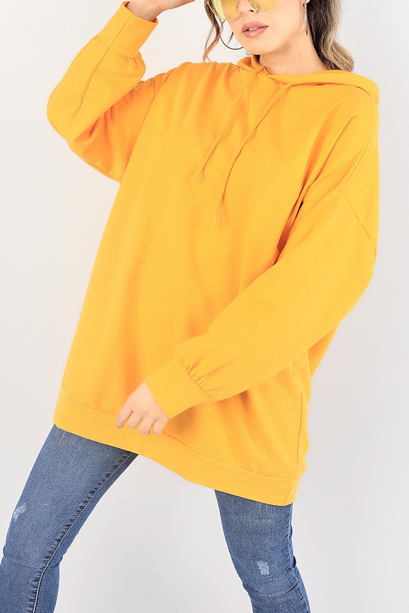 Hardal Kapüşonlu Sweat Tunik 87918