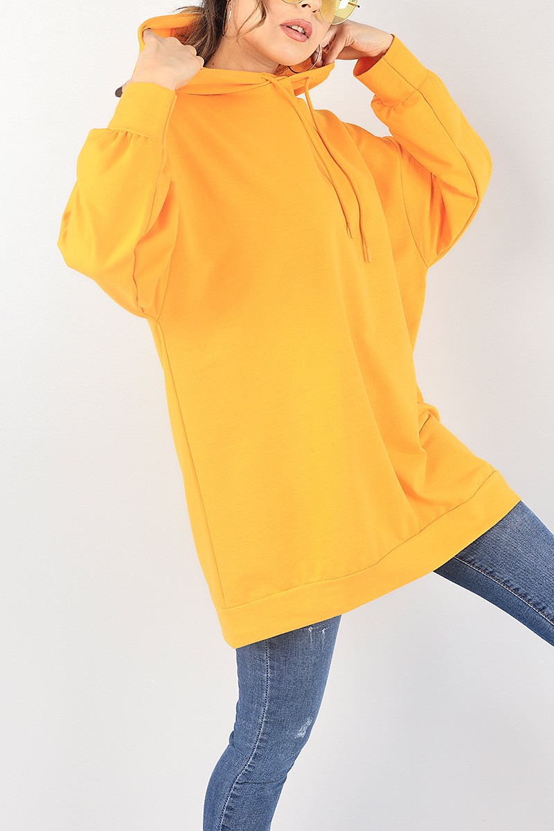 Hardal Kapüşonlu Sweat Tunik 87918