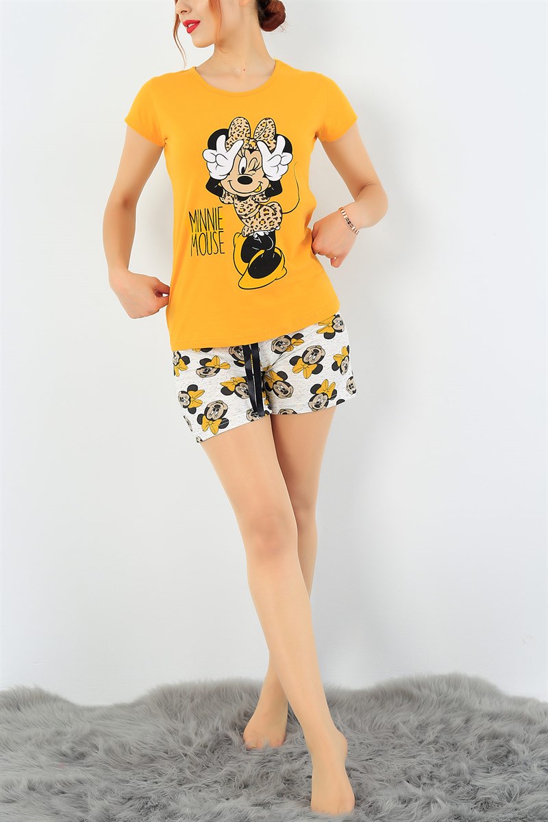Hardal Likralı Bayan Pijama Takımı 34473
