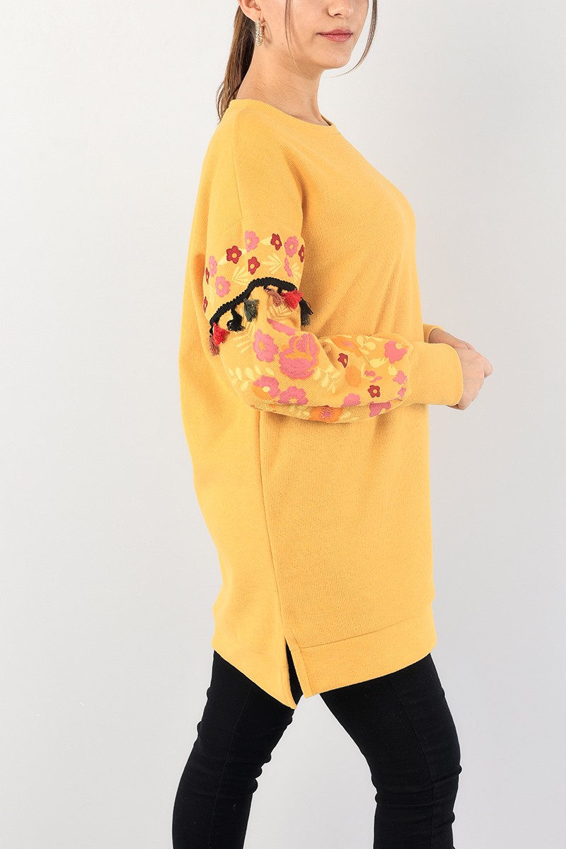 Hardal Püsküllü Selanik Triko Tunik 88552