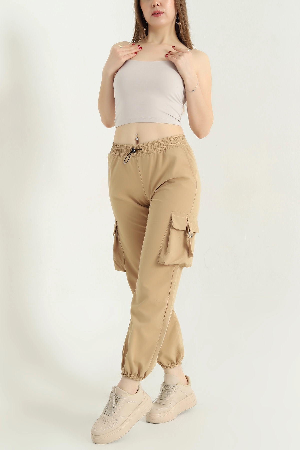 Hardal Soft Kumaş Jogger Bayan Pantolon 338106