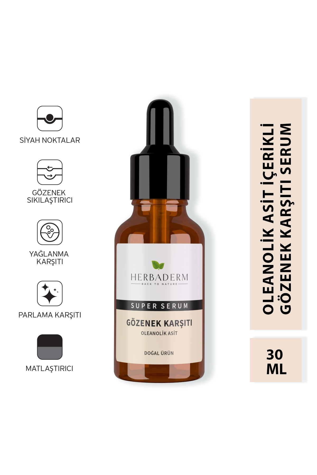Herbaderm Gözenek Sıkılaştırıcı, Sebum Dengeleyici Serum 30 ml 280240