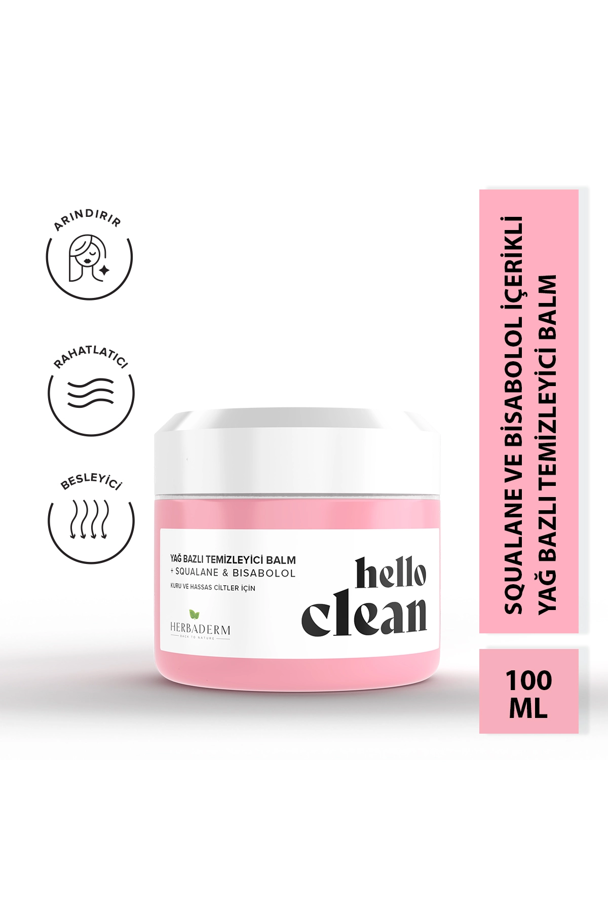 Herbaderm Hello Clean Kuru Ve Hassas Ciltler İçin Yağ Bazlı Makyaj Temizleyici 280213