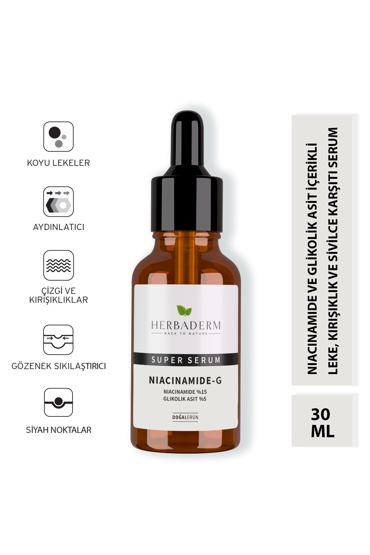 Herbaderm Super Serum Leke ve Kırışıklık Karşıtı 30 ml 280191