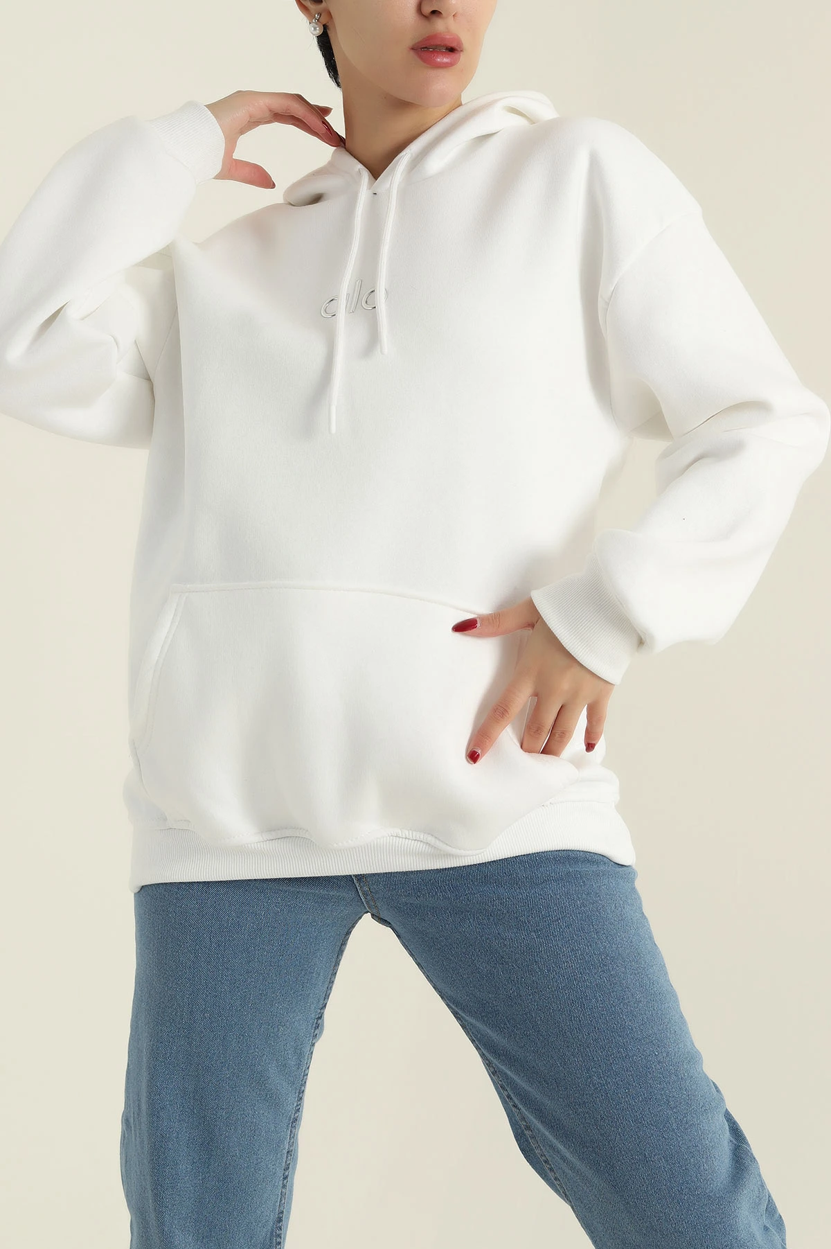 İçi Şardonlu Fermuarlı Kadın Sweat 418991