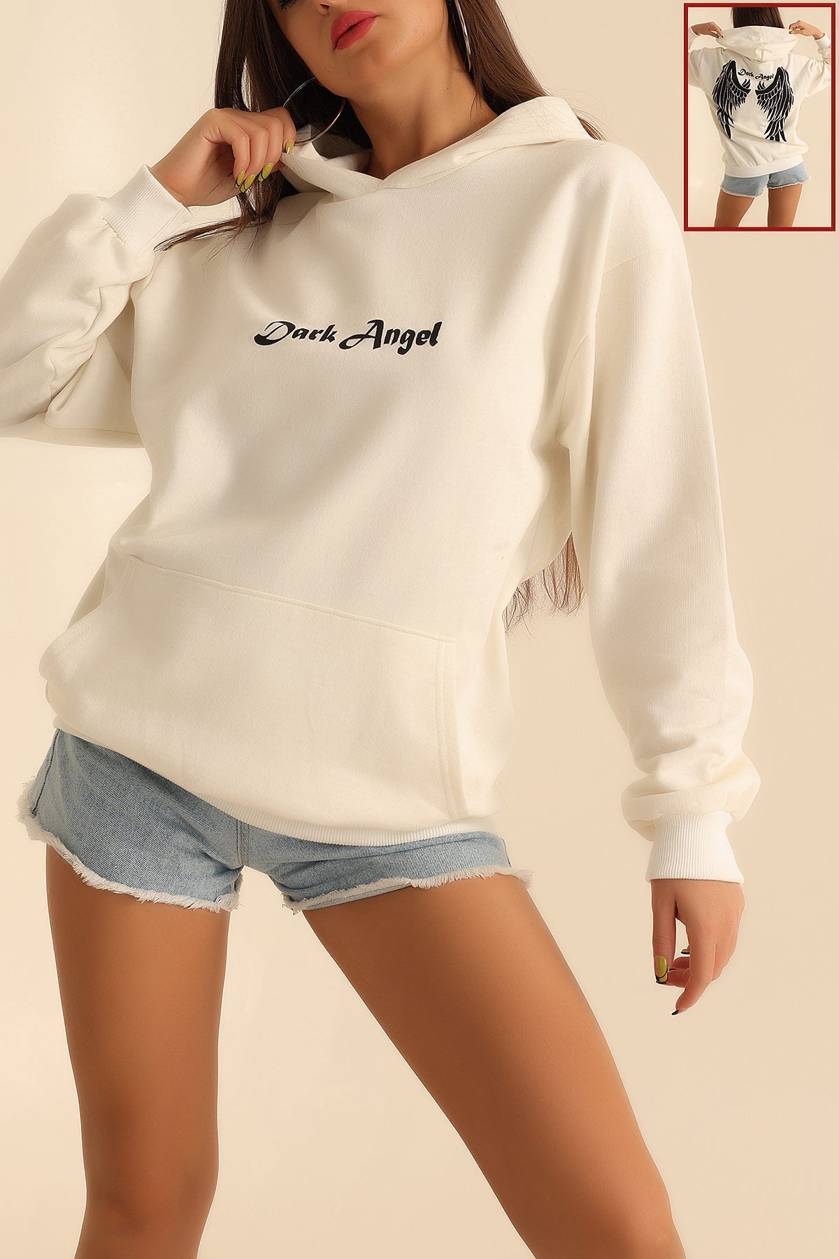 İki İp Kapüşonlu Bayan Sweat 199605