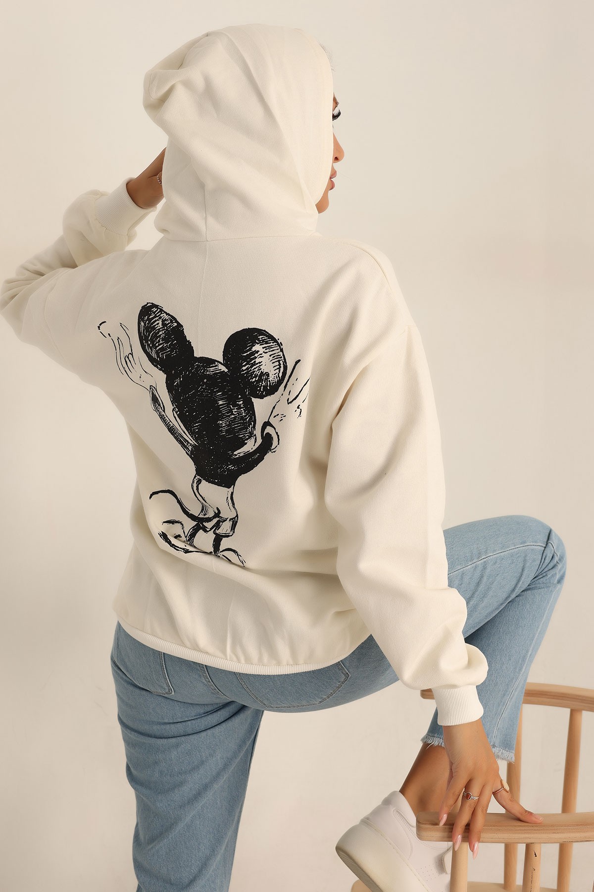 İki İp Kapüşonlu Bayan Sweat 199611