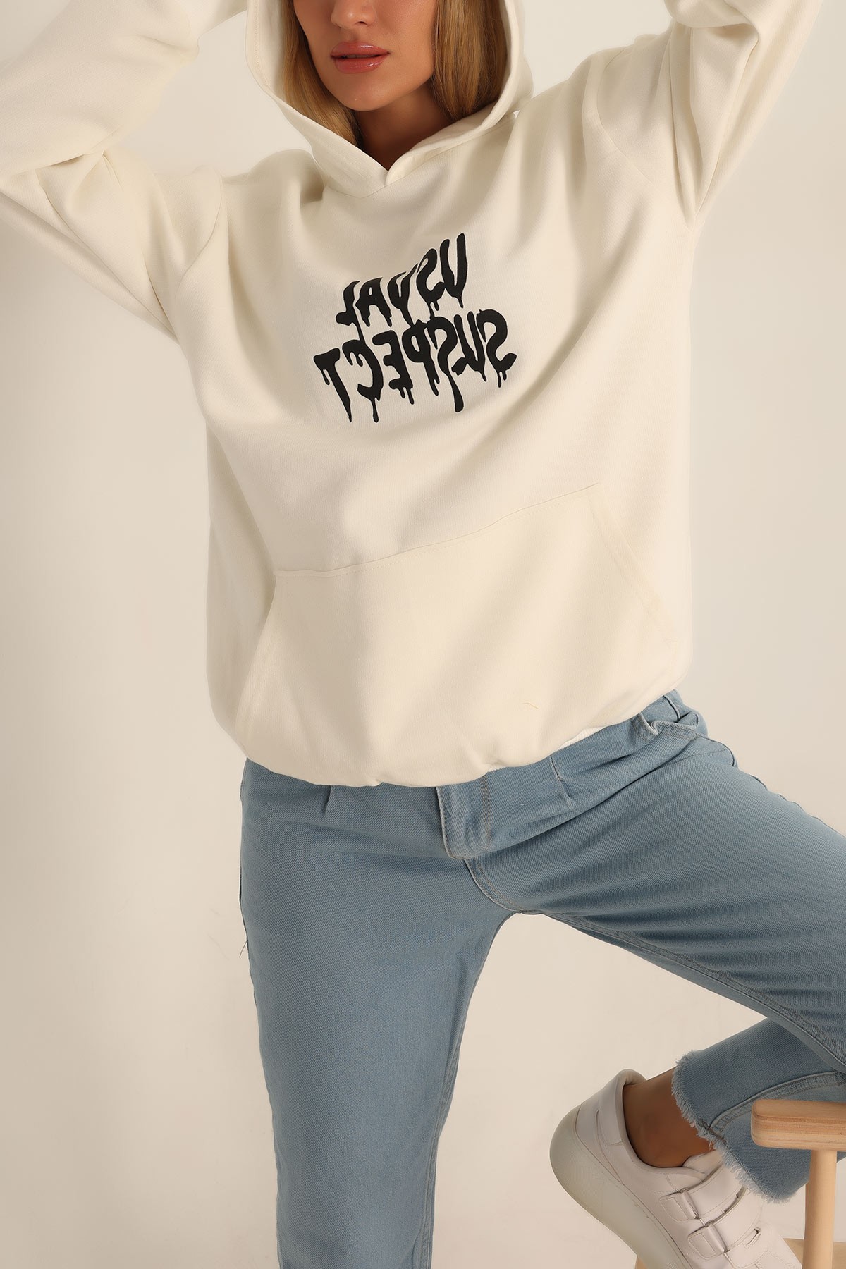 İki İp Kapüşonlu Bayan Sweat 199611
