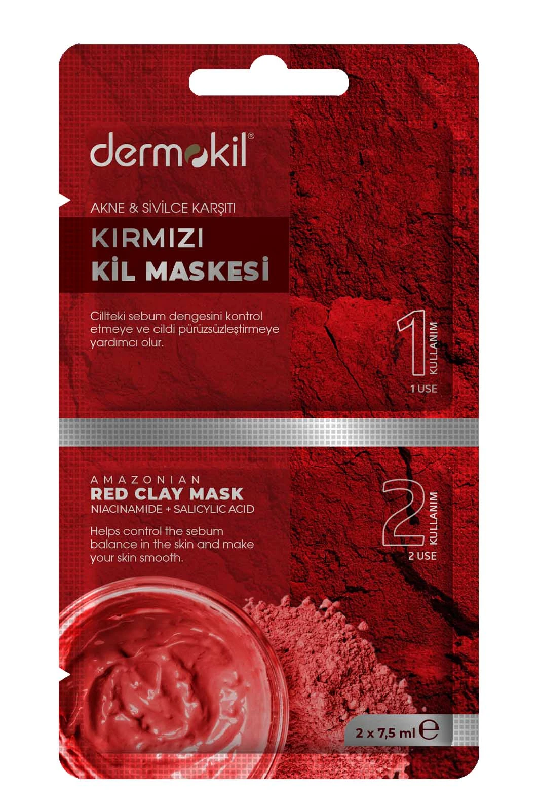 Akne ve Sivilce Karşıtı Kırmızı Kil Maskesi 15 ml 262798
