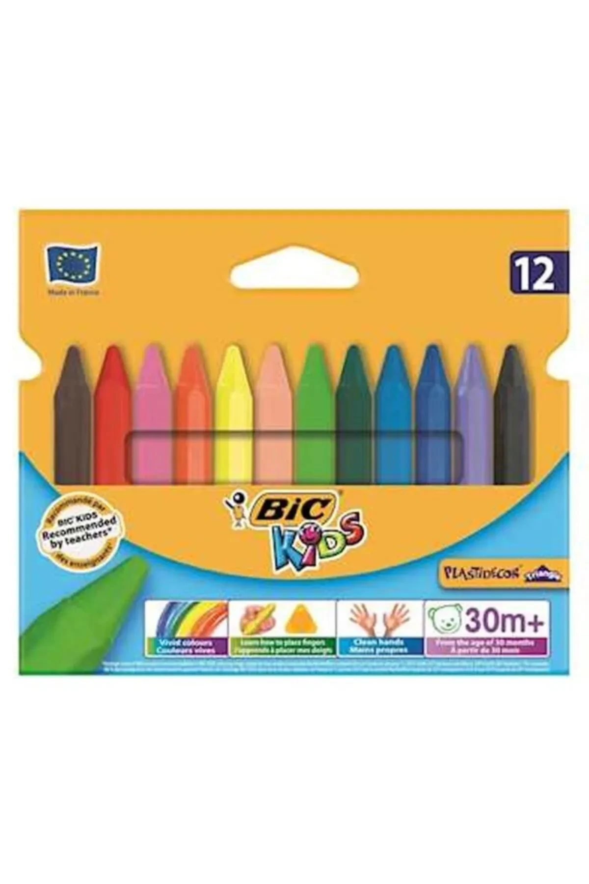 Bic Jumbo Üçgen Mum Boya 12 Renk 273970